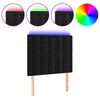 vidaXL LED posteljno vzglavje črno 100x5x118/128 cm žamet