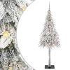 vidaXL Božično drevo med 300 LED z stojalom Bela 210 cm PE in jeklo