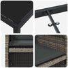 vidaXL Komplet za jedilnico v vrtu z blazino 9 pcs Siva poli ratan