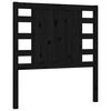 vidaXL Posteljni okvir z vzglavjem črn trden les