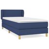 vidaXL Box spring postelja z vzmetnico modra 80x200 cm blago