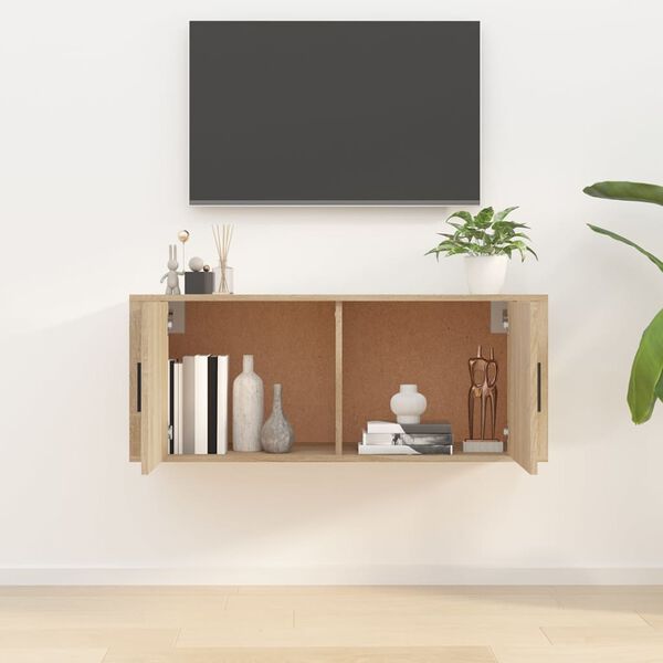 vidaXL Stenska TV omarica sonoma hrast 100x34,5x40 cm