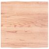 vidaXL Mizna plo&scaron;ča svetlo rjava 60x60x2 cm obdelana trdna hrastovina