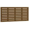 vidaXL Stensko posteljno vzglavje medeno rjavo 146x3x63 cm borovina
