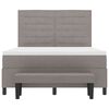 vidaXL Postelja z vzmetnico z vzmetnico Taupe 140 x 190 cm blago