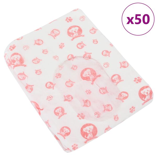 vidaXL Enkratna ženska pasja plenica 50 pcs Bela L