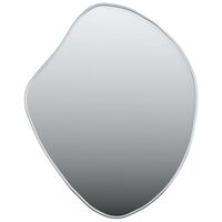 vidaXL Stensko ogledalo srebrno 50x40 cm