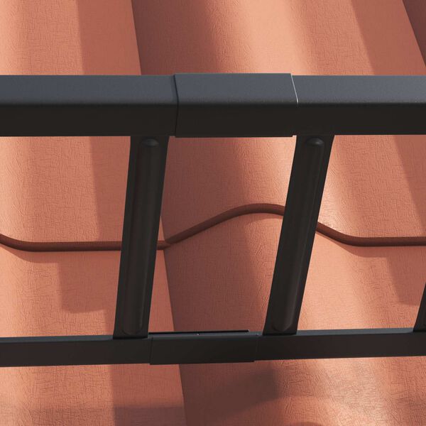 vidaXL Snežni varovalni sistem za strehe 1200 x 2,5 x 20 cm Jeklo