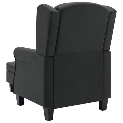 vidaXL Fotelj s stolčkom za noge temno sivo blago
