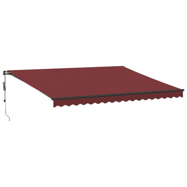 vidaXL Avtomatsko zložljiva tenda LED bordo 450x350 cm