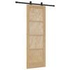 vidaXL Drsna vrata ORKDAL 73,5 x 211 cm Trdna borovina Naravna