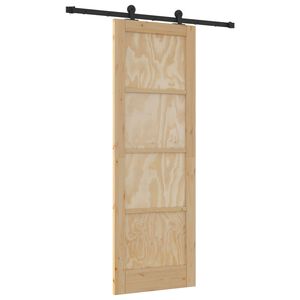 vidaXL Drsna vrata ORKDAL 73,5 x 211 cm Trdna borovina Naravna