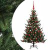 vidaXL Umetna božična jelka z bučko 120 cm 150 LED Toplo bela