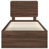 vidaXL Konstrukcija postelje z vzglavjem Rjav hrast 100 x 200 cm