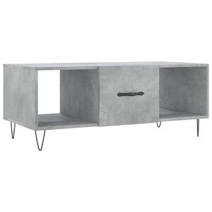 vidaXL Klubska mizica betonsko siva 102x50x40 cm inženirski les
