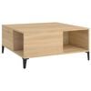 vidaXL Klubska mizica sonoma hrast 80x80x36,5 cm inženirski les