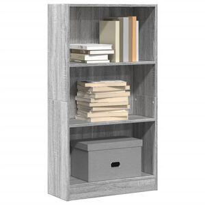 vidaXL Knjižna omara siva sonoma 60x24x109 cm inženirski les
