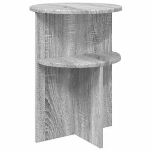 vidaXL Stranska miza Siva Sonoma &Oslash; 39,5 x 55 cm Inženirski les