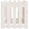 vidaXL Vrtna visoka greda z ograjico bela 150x50x50 cm trdna borovina