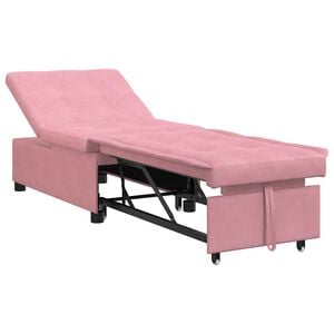 vidaXL Sofa postelja Roza 194 x 67 x 82 cm Žamet