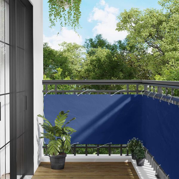 vidaXL Balconska mreža Modra 75 x 200 cm PU premazan oxford alu