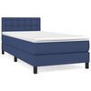 vidaXL Box spring postelja z vzmetnico moder 80x200 cm blago