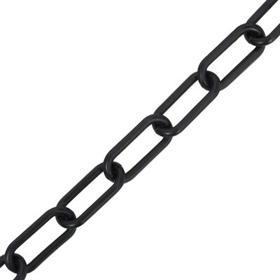 vidaXL Opozorilna veriga črna 30 m Ø8 mm plastika