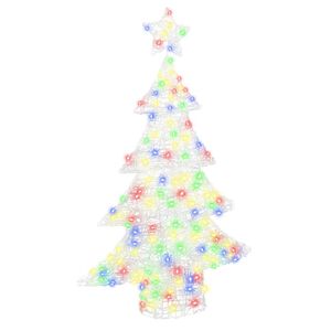 vidaXL Božično drevo 100 LED večbarvno 120 cm Akril