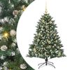vidaXL Umestno božično drevo Zelena 150 cm PVC, plastika in jeklo