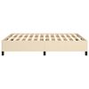 vidaXL Posteljni okvir brez vzmetnice krem 140x190 cm blago