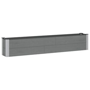 vidaXL Vrtna visoka greda Siva 200 x 30 x 36 cm