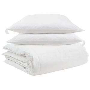 vidaXL Komplet odej z blazino 3 pcs Bela Perje