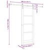 vidaXL Drsna vrata ORKDAL Naravna in črna 73,5 x 198,5 cm