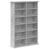 vidaXL CD omara Betonsko siva 60 x 17 x 92 cm Inženirski les
