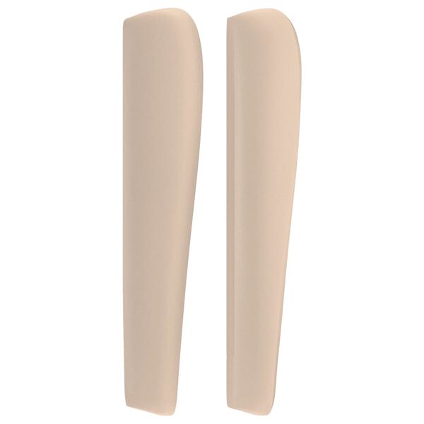 vidaXL Vzglavje z u&scaron;esi kapučino 83x23x118/128 cm umetno usnje