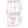 vidaXL Visoka omara VIKEN črna 80x40x190 cm trdna borovina