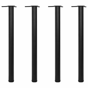 vidaXL 4 Nastavljive Noge za Mizo Črne 870 mm