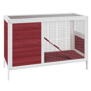 vidaXL Zajčnik mocha 103x44x69,5 cm trdna borovina