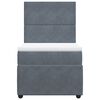 vidaXL Box spring postelja z vzmetnico temno siva 80x200 cm žamet