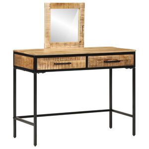 vidaXL Toaletna mizica Rjava 100 x 40 x 120 cm Trden mangov les