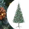vidaXL Umestno božično drevo med 300 LED Zelena 210 cm PVC in Jeklo