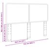 vidaXL Vzglavje Siva Sonoma 150 cm Konstruiran les