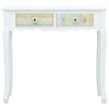vidaXL Konzolna mizica bela 80x40x74 cm les