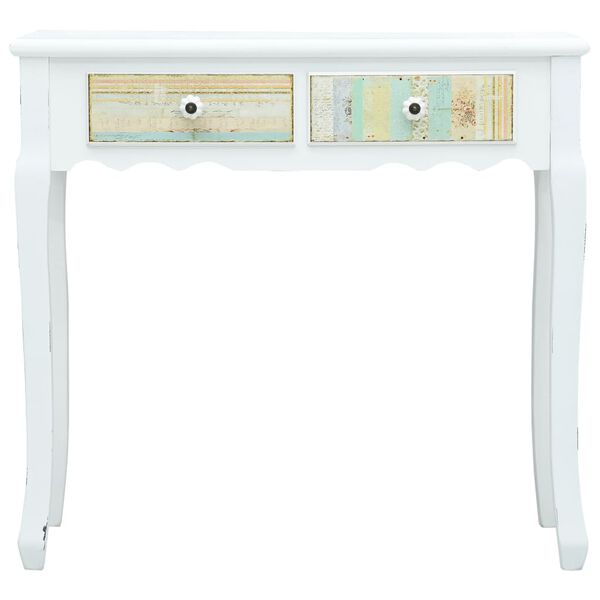 vidaXL Konzolna mizica bela 80x40x74 cm les