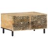 vidaXL Klubska mizica 80x50x40 cm trden mangov les