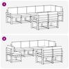 vidaXL Zunanja garnitura za sedenje 8 pcs Naravna in svetlo siva