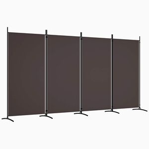 vidaXL Paravan 4-delni 346x180 cm rjavo blago