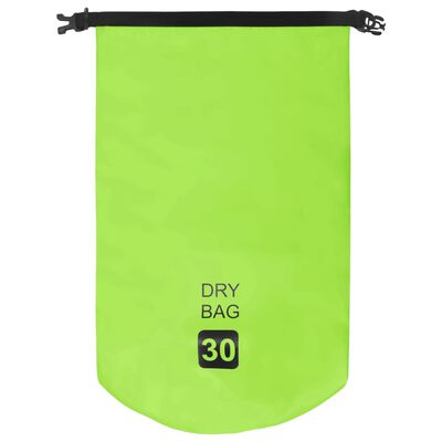 vidaXL Torba Dry Bag zelena 30 L PVC