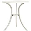 vidaXL Vrtna miza bela 62x62x65 cm liti aluminij