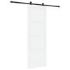 vidaXL Drsna vrata ORKDAL 83 x 232 cm Trdna borovina Bela